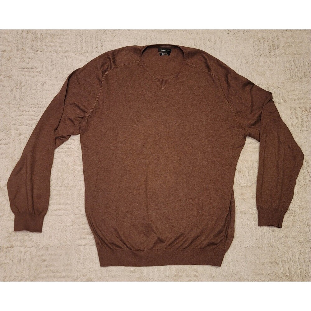Mens Classic Brown Crewneck Sweater
